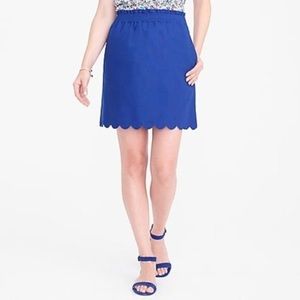 Jcrew blue scallop skirt!